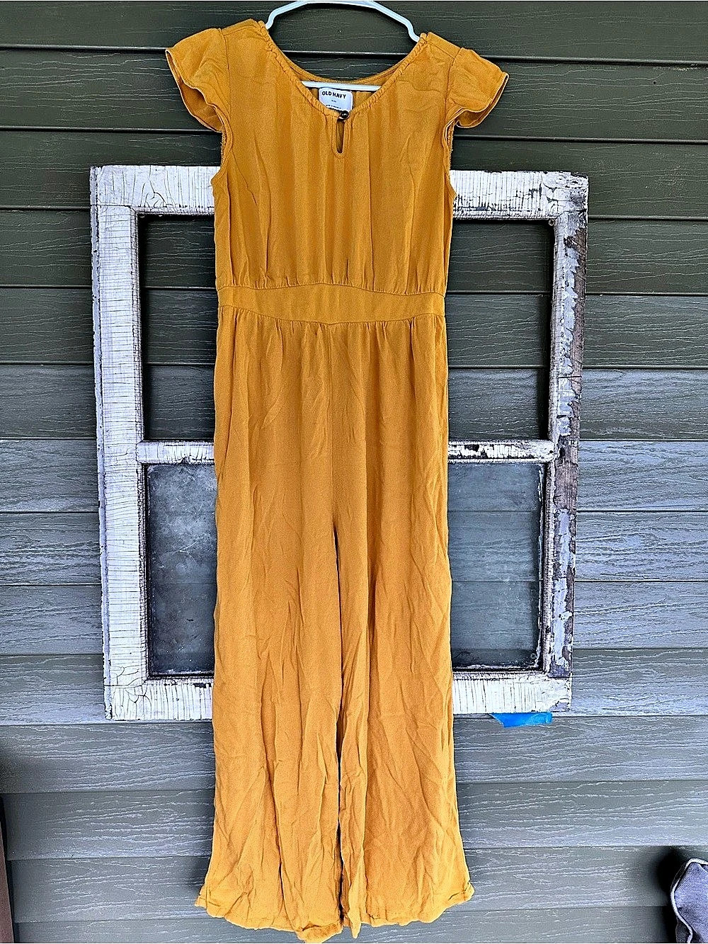 Old Navy Girls Wide Leg Jumpsuit Golden Yellow XL (14)